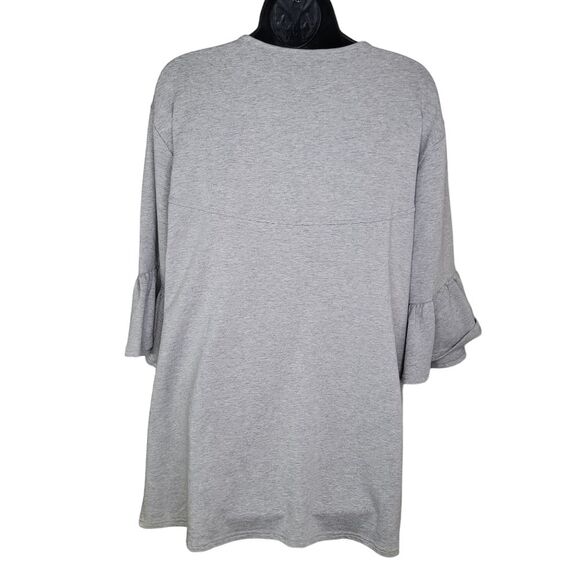 AnyBody gray Knit bell sleeve open cardigan size XL - Picture 2 of 7